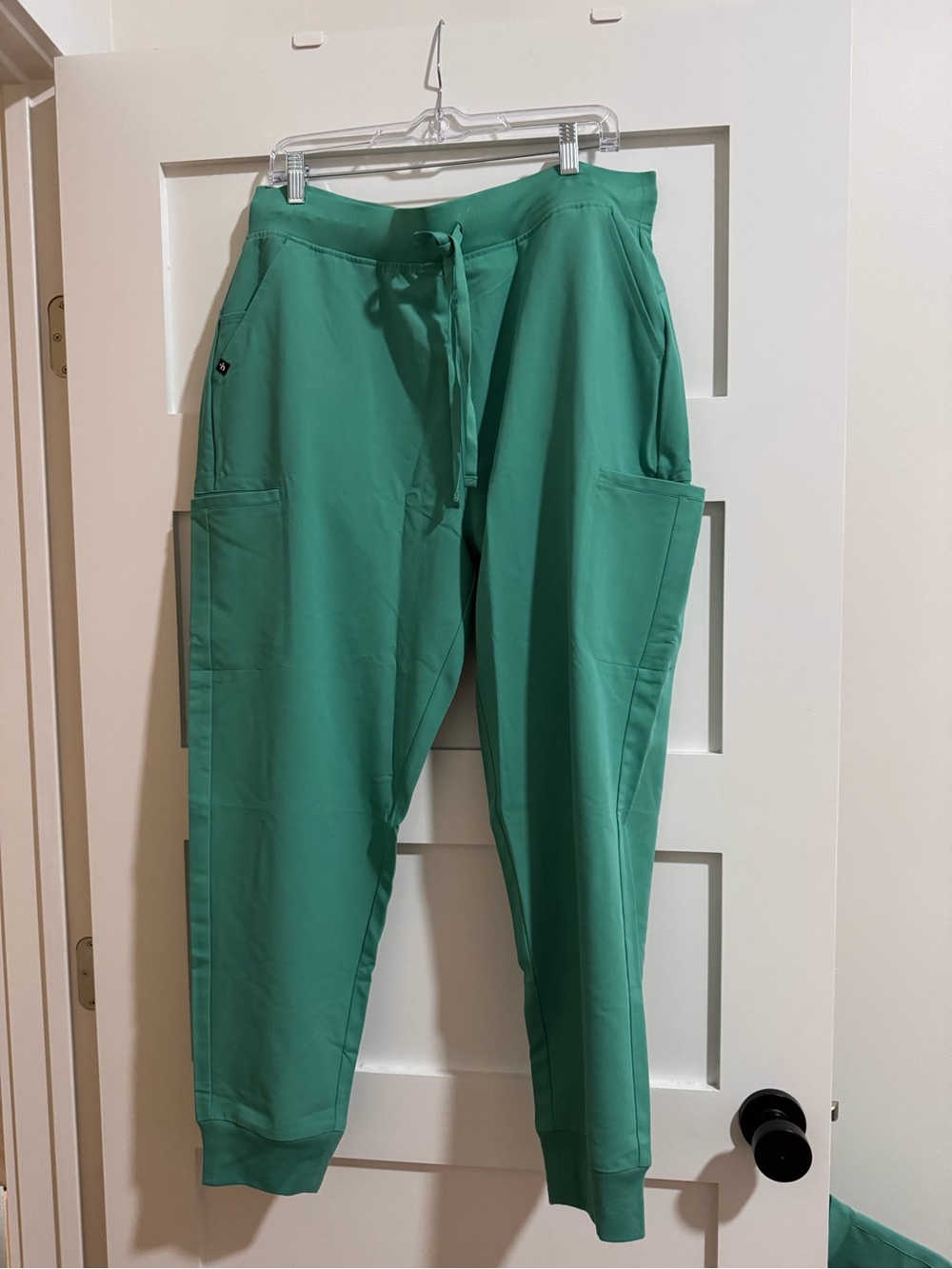 Helix Women's High Waisted Jogger Scrub Pants in Teal Tonic